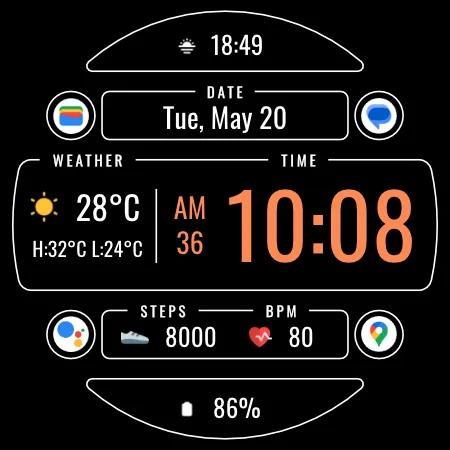 DADAM106: Weather Watch Face screenshot 19