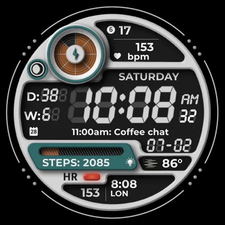 Chester Retro watch face screenshot 41