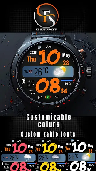FSW315 Digital Watch Face screenshot 3