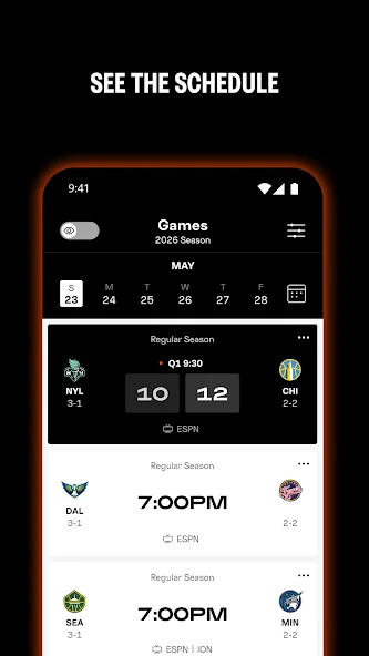 WNBA - Live Games & Scores screenshot 10