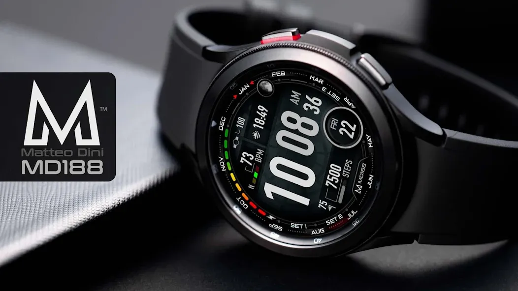 MD188 - Digital watch face screenshot 1
