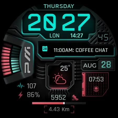 Cyberpunk Neon Watch Face screenshot 6