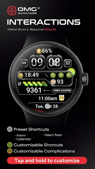Digital Watch Face - OMG 02 screenshot 3