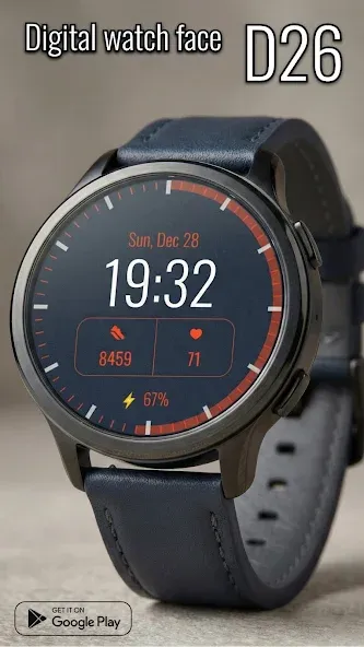 Digital watch face D26 screenshot 7