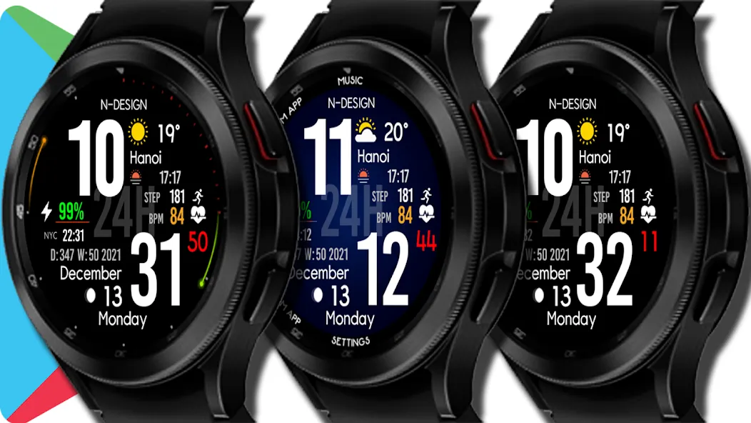 NTV340 - Big Digital Watchface screenshot 6