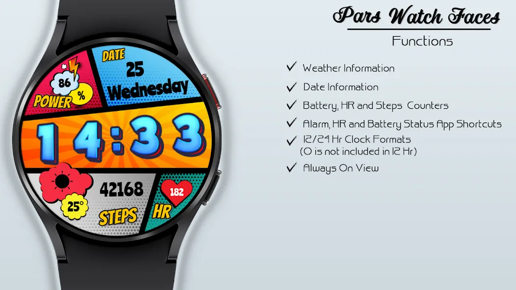 Pop Art Style Watch Face screenshot 4