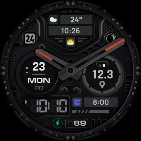 SH056 Watch Face, WearOS watch screenshot 11