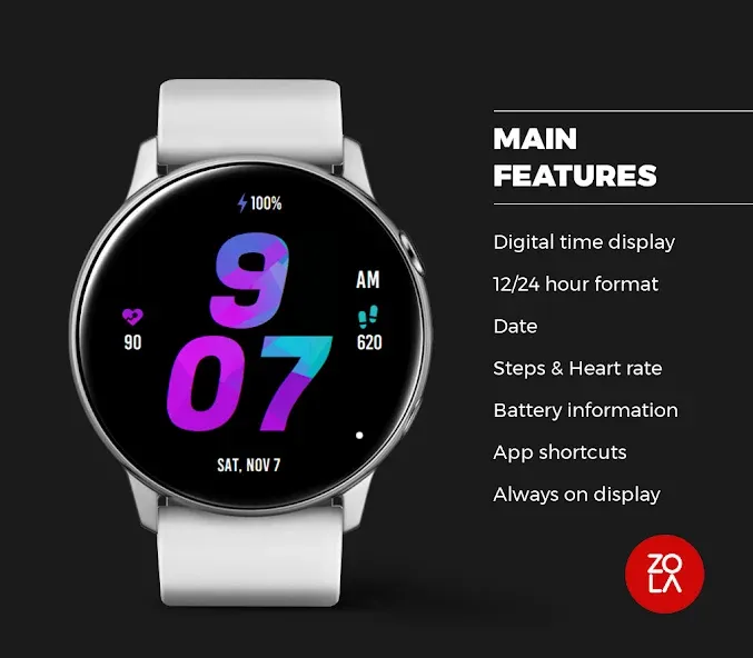 Digital Style Watch Face screenshot 2