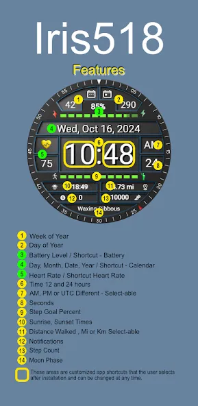 Iris518 Digital Watch Face screenshot 4