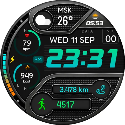 Digital Berulyk Watch Face screenshot 9