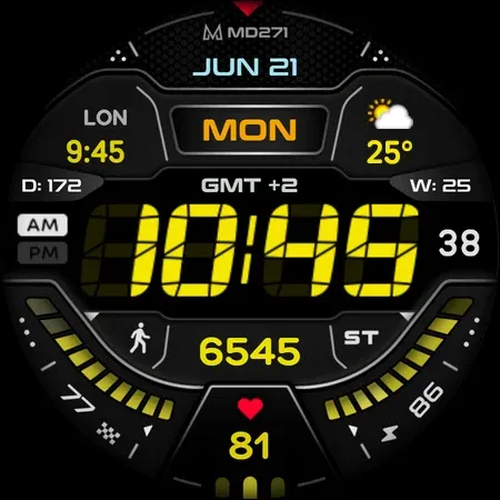 MD271 Digital watch face screenshot 28