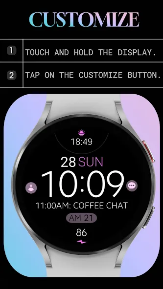 Battery Rose Gold watch face screenshot 7
