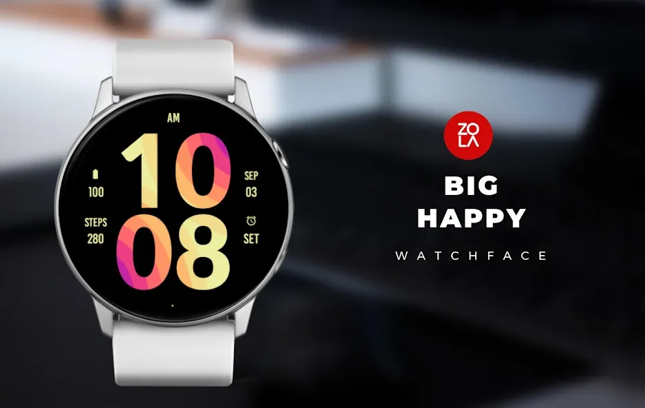 Big Happy Watch Face screenshot 1
