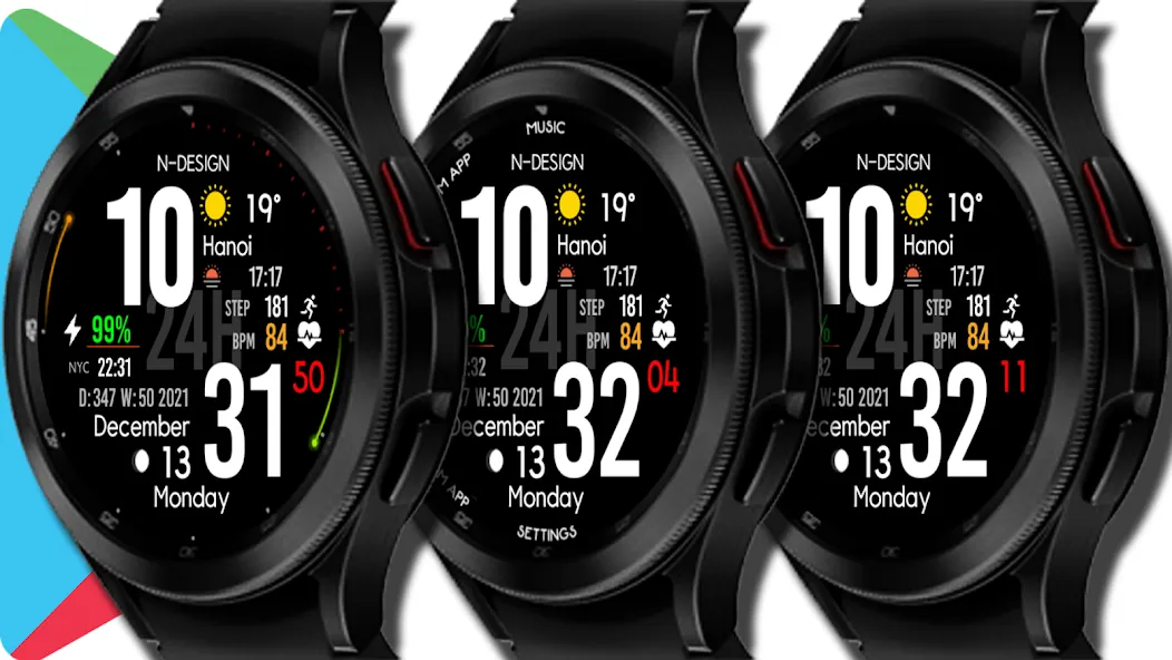 NTV340 - Big Digital Watchface screenshot 5