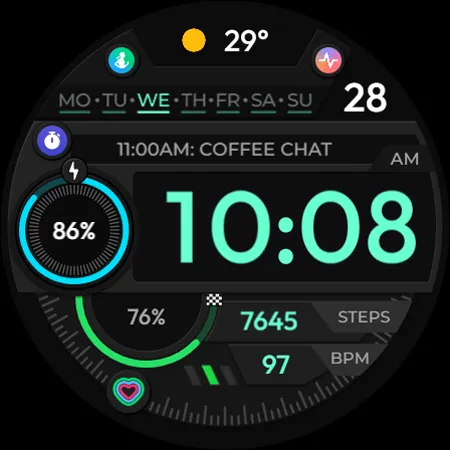 TVV Sport 5 Digital Watch Face screenshot 10