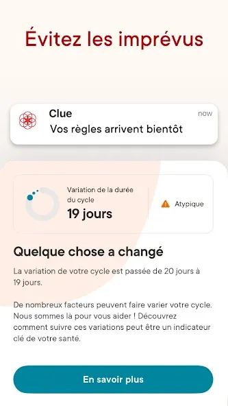Calendrier des règles Clue screenshot 7