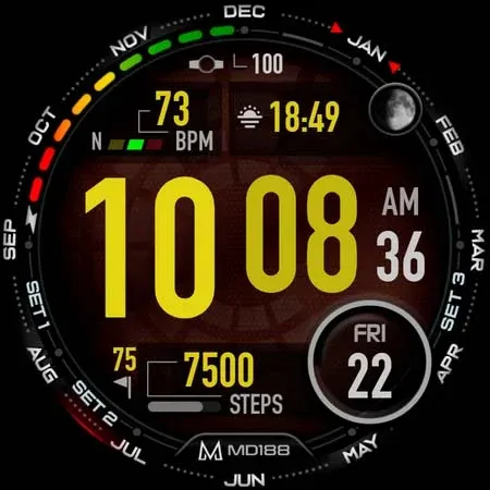 MD188 - Digital watch face screenshot 10