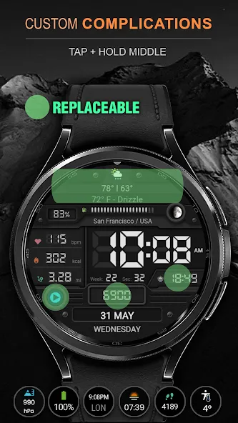 WFP 053 Military watch face screenshot 6