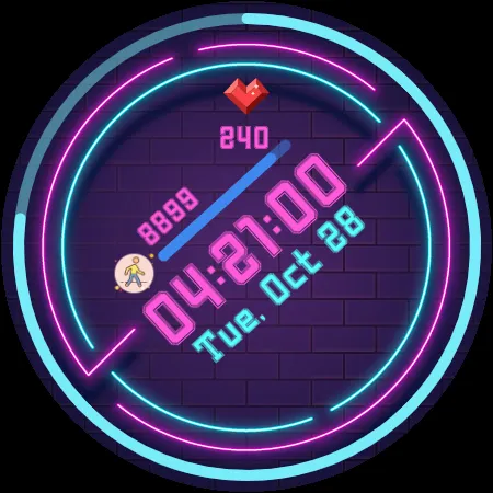 Neon Wall 1 Digital Watch Face screenshot 23