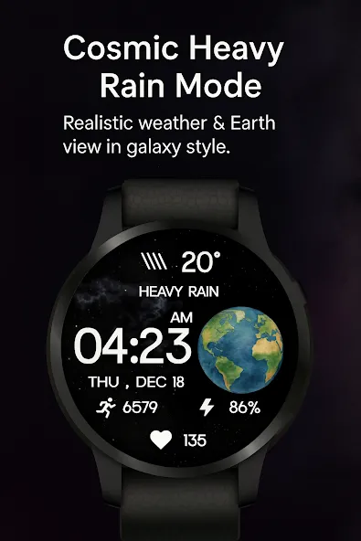 Earth Galaxy WatchFace screenshot 1