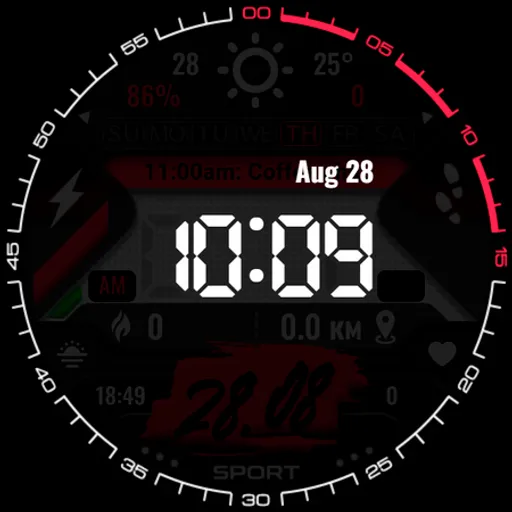PT16 Digital Watch Face screenshot 37