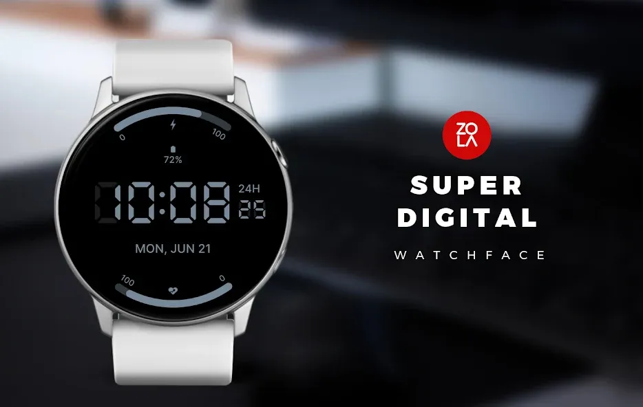 Super Digital Watch Face screenshot 1