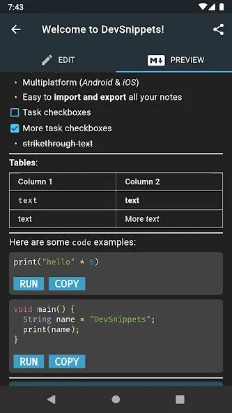 DevSnippets screenshot 4