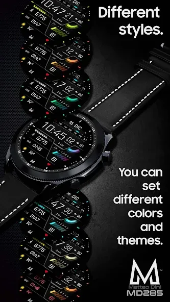 MD285 Digital watch face screenshot 4