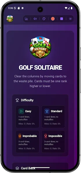 Golf Solitaire Offline Master screenshot 6
