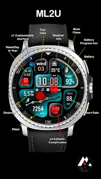 ML2U 358 Watch Face screenshot 2