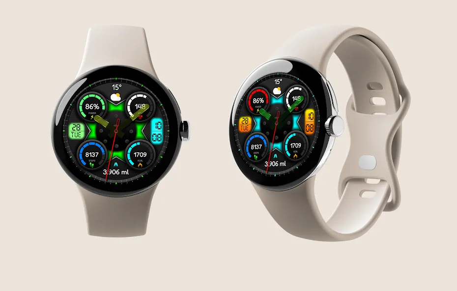 Hybrid TANKAN URX24 Watch face screenshot 2