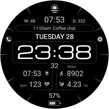 WFP 237 Digital watch face screenshot 41