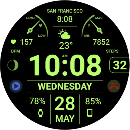 WFP 106 Information watch face screenshot 45