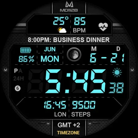MD112B Digital watch face screenshot 24