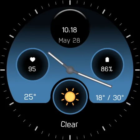 Analog watchface A4 screenshot 17