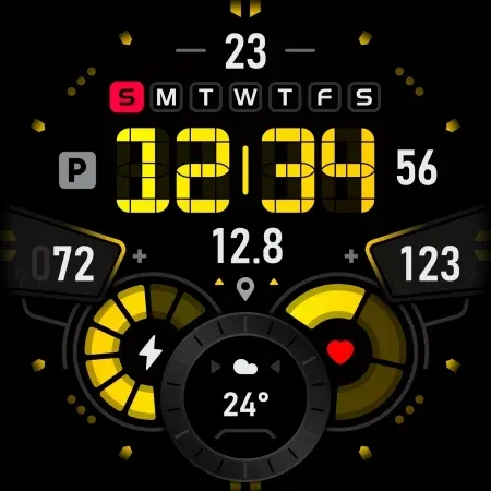 SH007 Watch Face, WearOS watch screenshot 11