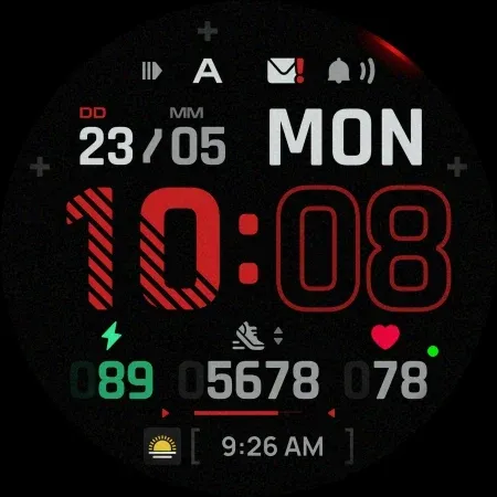 SH096 Watch Face, WearOS watch screenshot 16