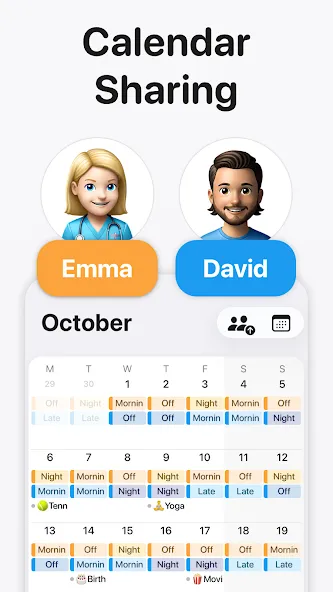 Supershift Shift Work Calendar screenshot 3