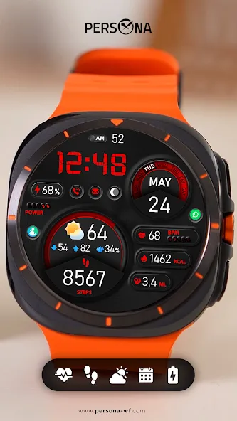 PER15 Sport Digital Watch Face screenshot 7