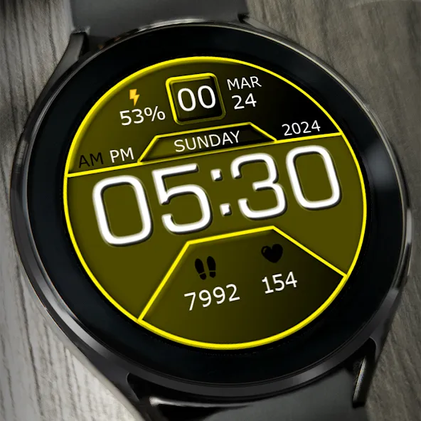 Key WF07 Digital Watch Face screenshot 3