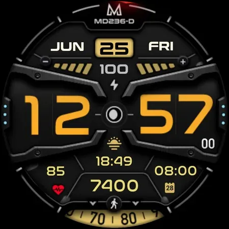 MD236D Digital watch face screenshot 11