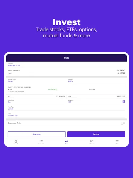 E*TRADE: Invest. Trade. Save. screenshot 9