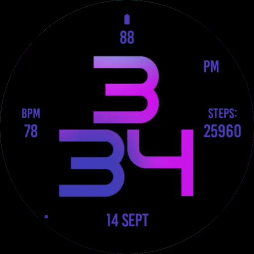 Stylish Purple Watch Face screenshot 6