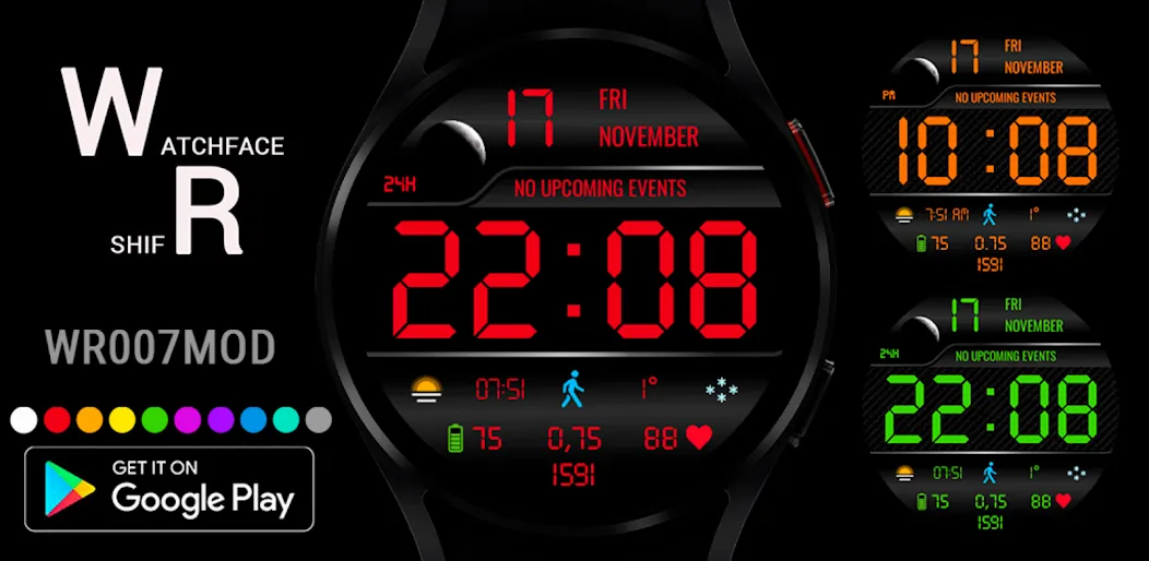 WR 007 MOD Digital Watch Face screenshot 1