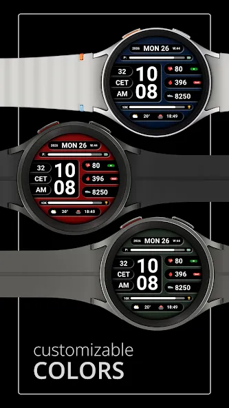 DADAM119: Digital Watch Face screenshot 2