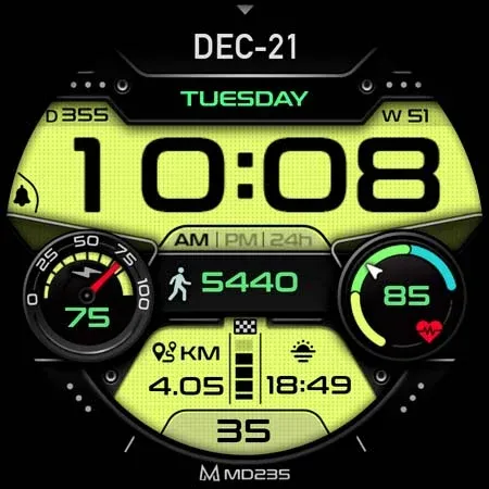 MD235 Digital watch face screenshot 10