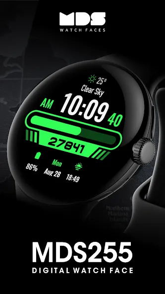 MDS255 - Digital Watch Face screenshot 1