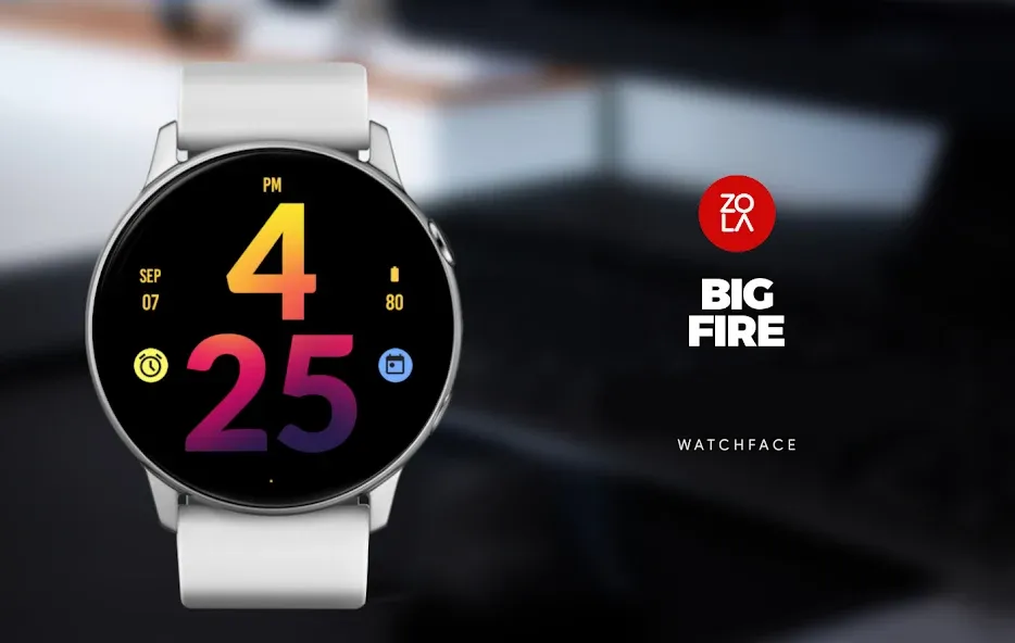 Big Fire Watch Face screenshot 1