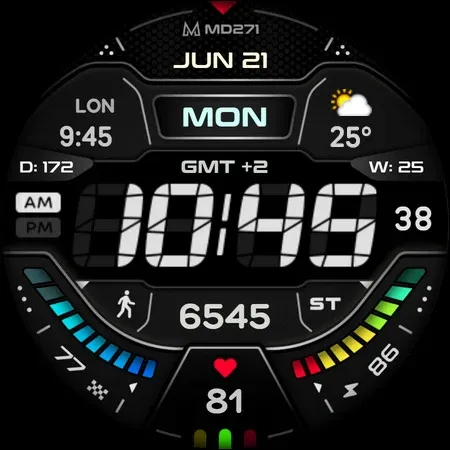 MD271 Digital watch face screenshot 22