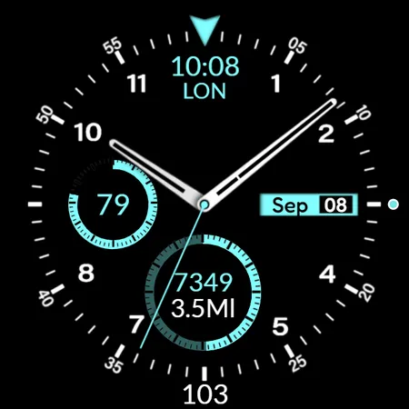 CC Black Analog Watch Face screenshot 8